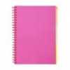 Зошит на пружині NEON, А4 (210x297), 120 арк, клітинка, рожевий, BM.24349911-10