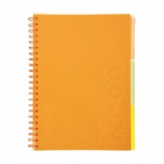 Тетрадь на пружине NEON, А4 (210x297), 120 л, клетка, оранжевая, BM.24349911-11
