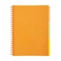 Зошит на пружині NEON, А4 (210x297), 120 арк, клітинка, помаранчевий, BM.24349911-11