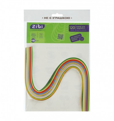 Бумага цветная для квиллинга, 120г/м2, 420х7мм, 12 цв., 120шт KIDS Line, ZB.1813-99