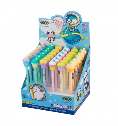 Ручка гелева Пиши-стирай, Cake ZB.2238, 0,5 мм, синя