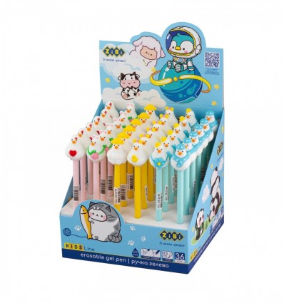 Ручка гелева Пиши-стирай, Duck ZB.2248, 0,5 мм, синя