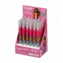 Ручка гелева пиши-стирай SUPER GIRL ZB.2239, з гумовим грипом, 0,5 мм, синя