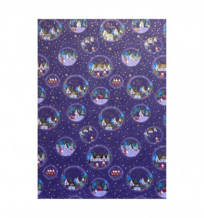 Папір подарунковий, 50х70см, у листах, тиснення фольгою BM.25552, BM.25552