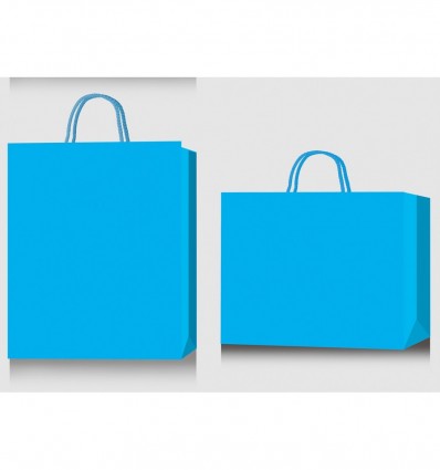 Пакет паперовий подарунковий, з великим дном 28х42х28см, блакитний BM.2000141-14, BM.2000141-14