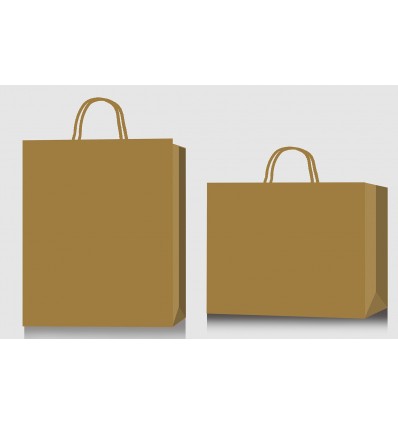 Пакет бумажный подарочный, с большим дном 28х42х28см, золотой BM.2000141-23, BM.2000141-23