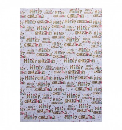 Бумага подарочная, 50х70см, в листах, тиснение фольгой BM.25554, BM.25554