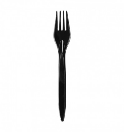 Вилка одноразовая, черная Премиум, 18см 3.7г 100шт/уп EuroStandart BUROCLEAN, 1080204