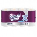 Рушники целюлозні Extra, 2-х шар., на гільзі, 8 рул/уп білі SELPAK PRO, sp.80599