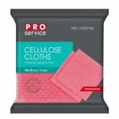 Салфетки целлюлозные, 18*18 см, 5 шт., розовые (32уп/ящ) PRO SERVICE, pr.19300182