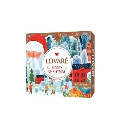 Набор Коллекция чаев Merry Christmas, 60шт (12 видов по 5 пак.) LOVARE, lv.03285
