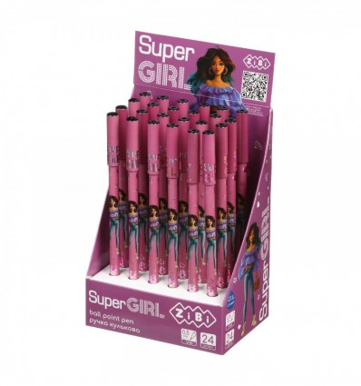 Ручка кулькова SUPER GIRL ZB.2240, 0,5 мм, синя