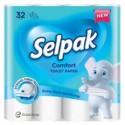 Папір туалетний целюлозний Comfort 2-х шар., 32 рул/уп, білий SELPAK PRO, sp.74471