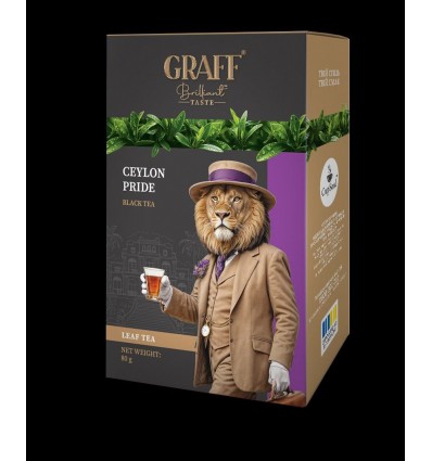 Чай черный листовой 80 г, картон, "Ceylon pride/Гордость Цейлона" GRAFF, gr.11846