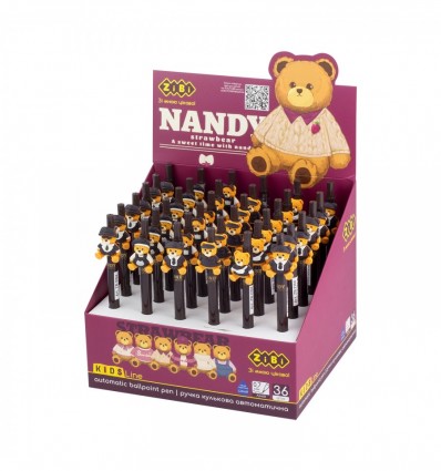 Ручка кулькова автоматична, Bear Suit ZB.2104, 0,7 мм, синя