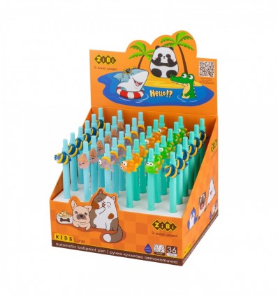 Ручка шариковая автоматическая, Fish ZB.2113, 0,7 мм, синяя