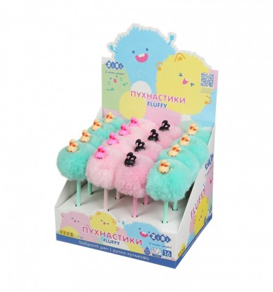 Ручка шариковая, Fluffy Rabbit ZB.2003, 0,7 мм, синяя