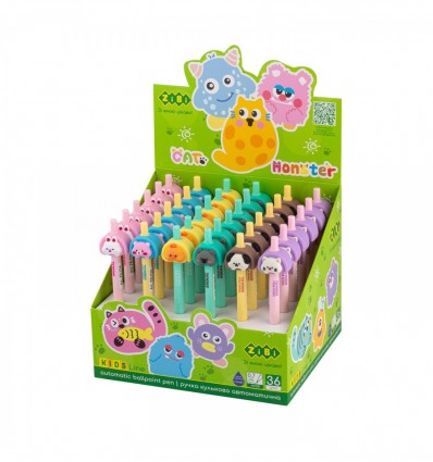 Ручка кулькова автоматична, Animal Pie ZB.2114, 0,7 мм, синя