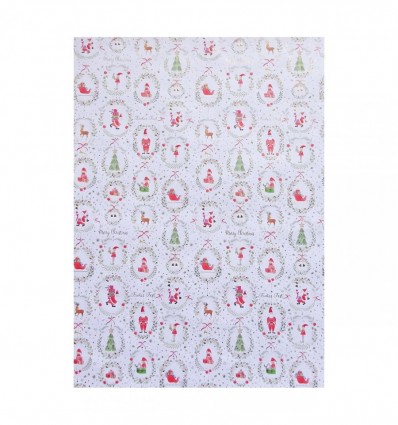 Бумага подарочная, 50х70см, в листах, тиснение фольгой BM.25553, BM.25553