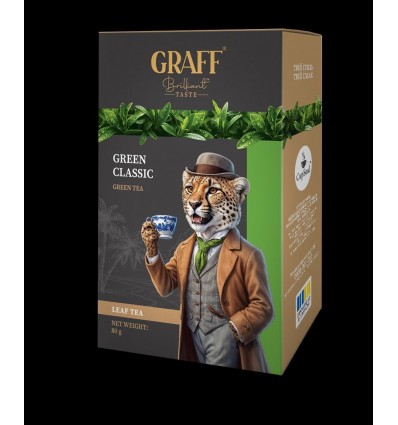 Чай байховый зеленый листовой 80 г, картон "Green Classic/Классический зеленый" GRAFF, gr.11921