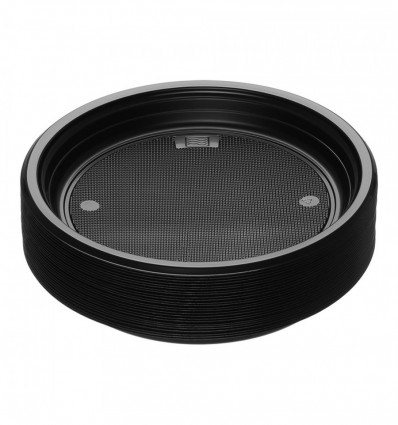 Тарелка одноразовая, черная Премиум, d-220 мм, 20г 25шт/уп EuroStandart BUROCLEAN, 1080125