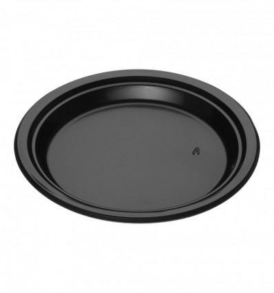 Тарелка одноразовая, черная Премиум, d-220 мм, 20г 25шт/уп EuroStandart BUROCLEAN., 1080126