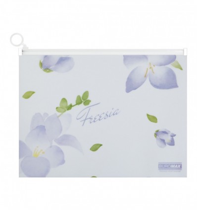 Папка-конверт на zip-блискавці ARABESKI, А4, непрозорий матовий, пластик, бузковий