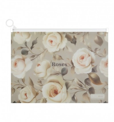 Папка-конверт на zip-молнии ARABESKI, А4, матовый непрозрачный, пластик, светло-серый