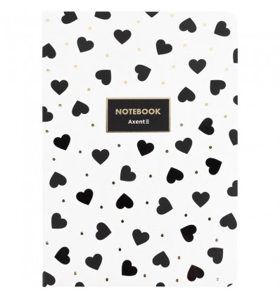 Книга записная Axent Black&White 8700-26-A, A5, 80 листов, клетка