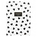Книга записна Axent Black&White 8700-26-A, A5, 80 аркушів, клітинка