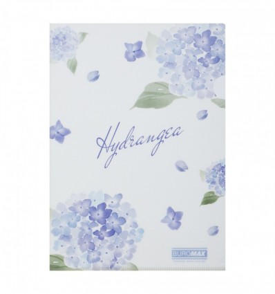 Папка-кутик ARABESKI, А4, непрозорий матовий, пластик, світло-синій