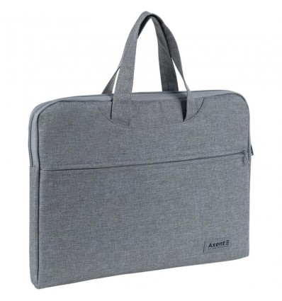 Сумка для документів текстильна Axent 1632-01-A, А4, 1 відділ, світло-сіра
