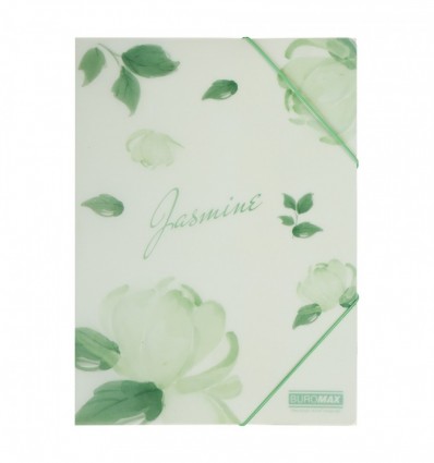 Папка на резинках ARABESKI, А4, непрозрачный матовый пластик, мятный.