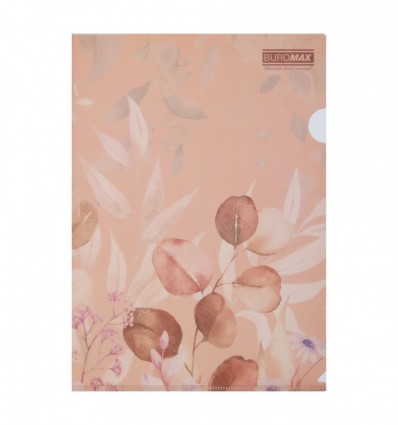 Папка-уголок ARABESKI, А4, непрозрачный матовый, пластик, персиковый