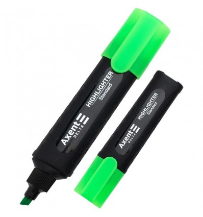 Маркер Axent Delta Highlighter Standard D2505-04, 1-5 мм, клиновидный зеленый