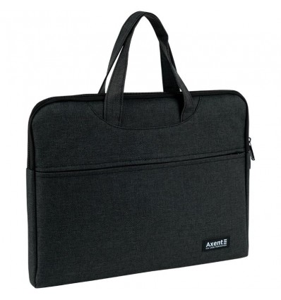 Сумка для документів текстильна Axent 1632-02-A, А4, 1 відділ, темно-сіра