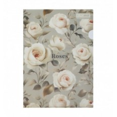 Папка-кутик ARABESKI, А4, непрозорий матовий, пластик, світло-сірий