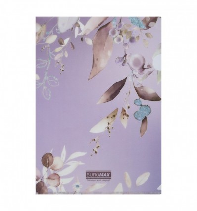 Папка-уголок ARABESKI, А4, непрозрачный матовый, пластик, сливовый