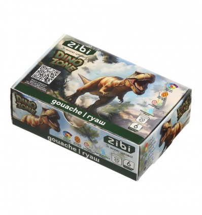 Гуаш DINO 6 кольорів х 20мл, в карт.коробці