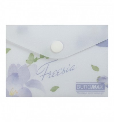 Папка-конверт на кнопці ARABESKI, А7, матовий напівпрозорий пластик, бузковий