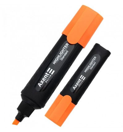 Маркер Axent Delta Highlighter Standard D2505-12, 1-5 мм, клиноподібний помаранчевий