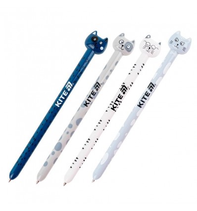 Ручка шариковая автоматическая Funny cat K25-028-1, синяя