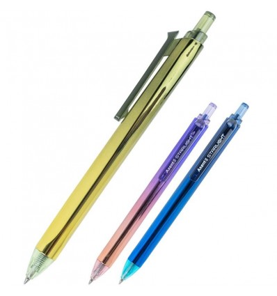 Ручка гелевая автоматическая Axent Starlight AG1127-02-A, 0.5 мм, синяя