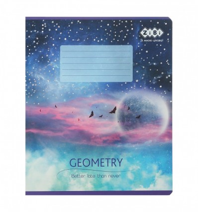 Тетрадь ученическая школьная CLOUDS, 36л., клетка, геометрия, KIDS LINE