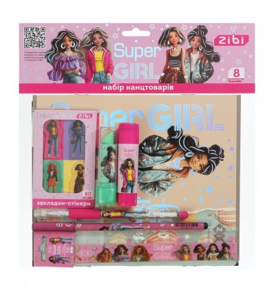 Набір канцтоварів подарунковий 1 – SUPER GIRL ZB.9962