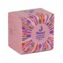 Салфетки столовые бумажные 24х24см, 100 шт., в п/п упаковке, розовые Parus