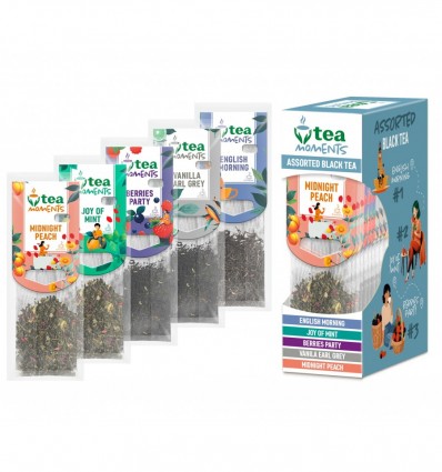 Чай ассорти 33.6г (2.2г*15), кадди – пакет, «Assorted Black tea» Tea Moments