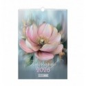 Календар настінний 2026 р., А3, 1 пружина, Flowers, BM.210604