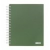 Колледж-блок на пружине MILITARY, В5 (170x205), 120 л, клетка, пластиковая обложка, темно-зеленый, B