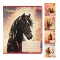 Тетрадь ученическая школьная HORSES, 24л., клетка, KIDS LINE
